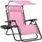 Best Choice Products 30” Extra Wide Folding Zero Gravity Patio Lounge Chair w/Adjustable Canopy Shade